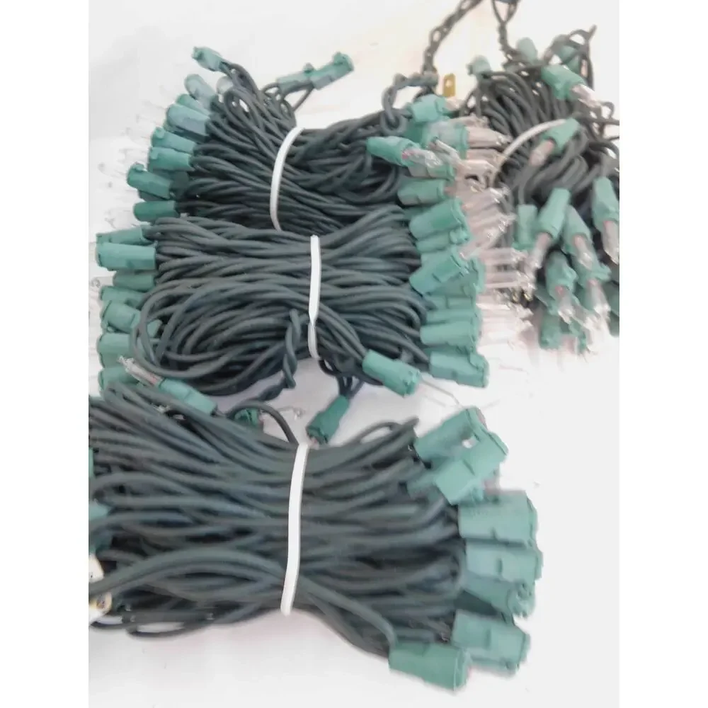 Sylvania Stay-Lit 180 LED Glass-Look Mini Lights Warm White & Green Wire